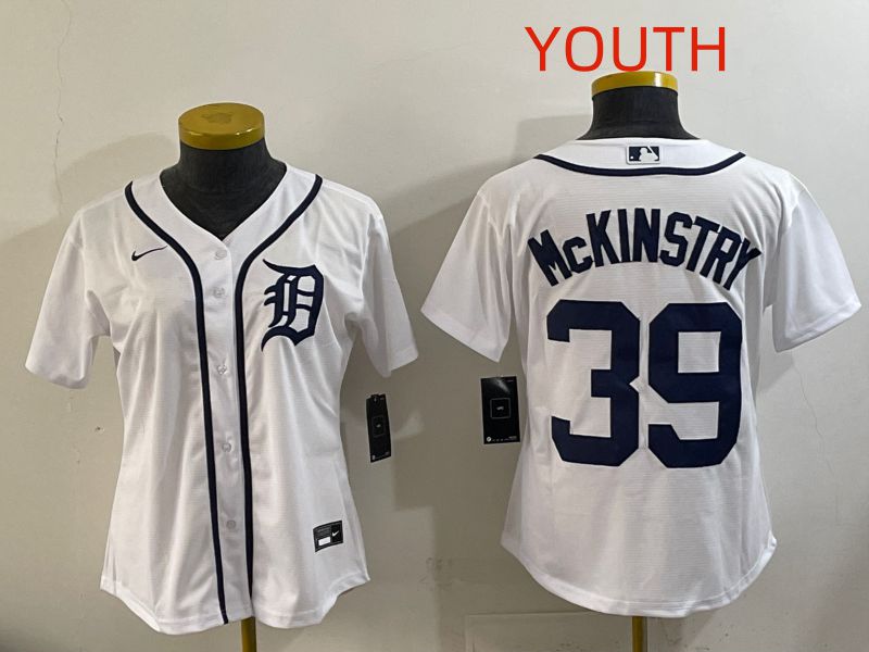 Youth Detroit Tigers #39 Mckinstry White Game Nike MLB Jersey style 001->youth mlb jersey->Youth Jersey